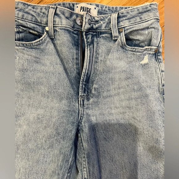 PAIGE Sarah Straight Ankle - Silva w/ Tattered Hem Size 23 - Picture 5 of 9